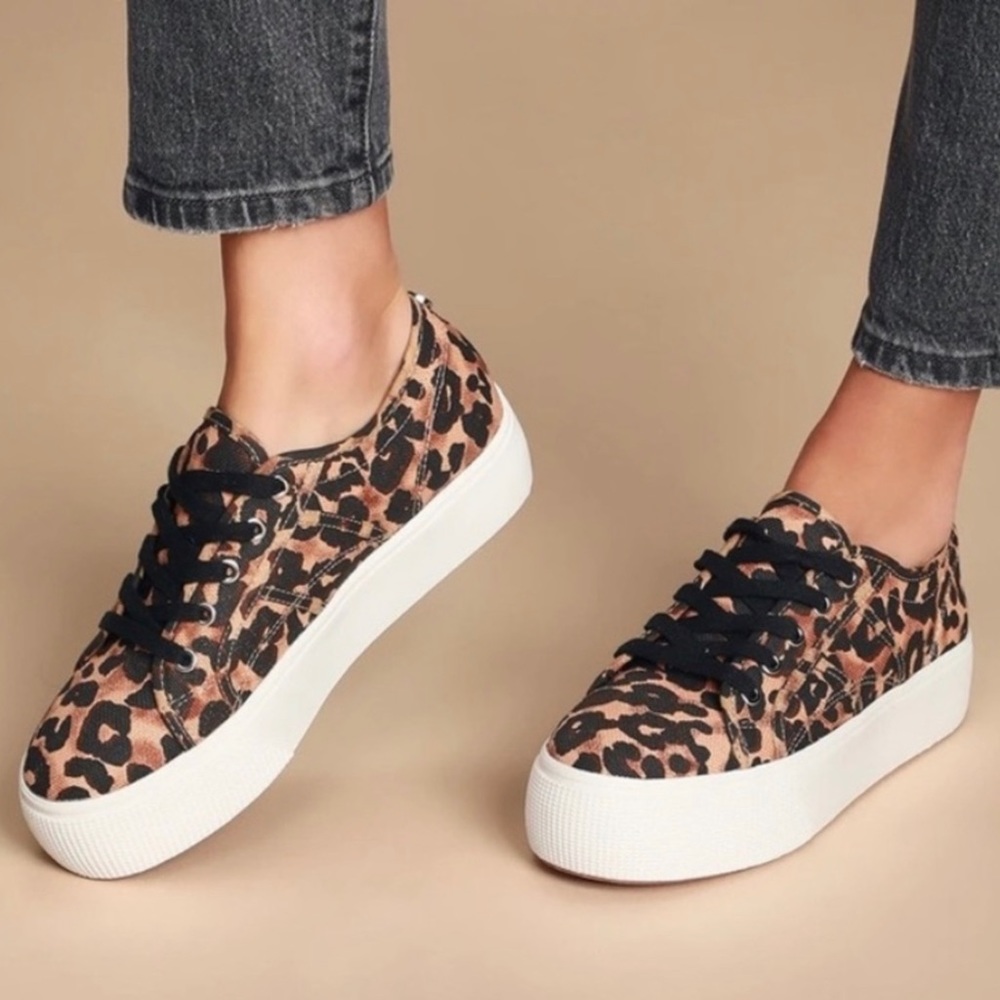 Steve Madden Emmi Leopard Platform Shoes Size 8.5